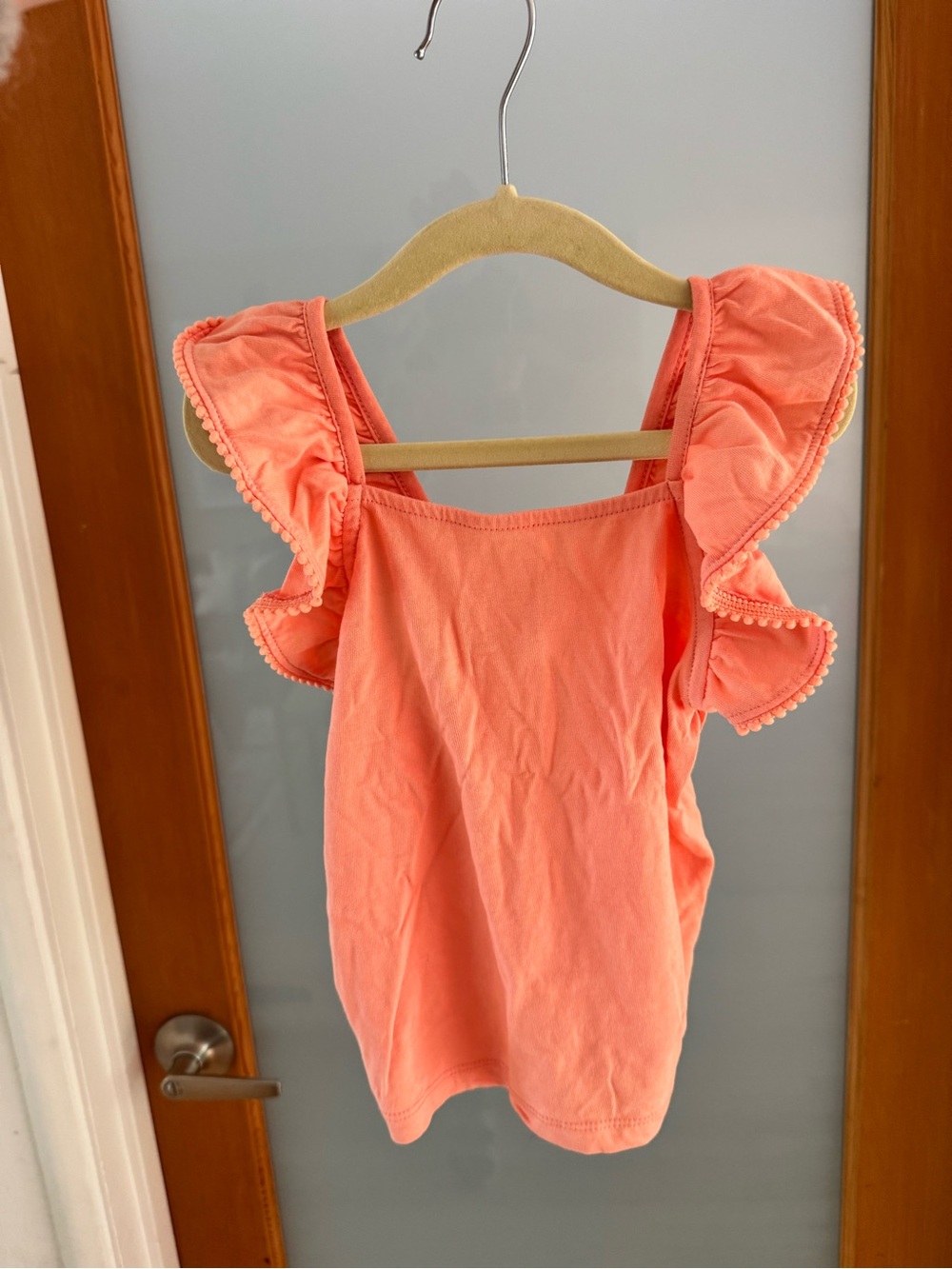 Janie and Jack Girls Coral Ruffle Sleeve Tank Top